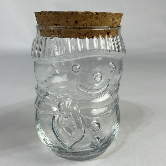 Vintage Glass Snowman Candy/Treat Jar with Cork Lid - Picture 7 of 14